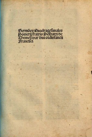 Sermones Quadragesimales Pomerii