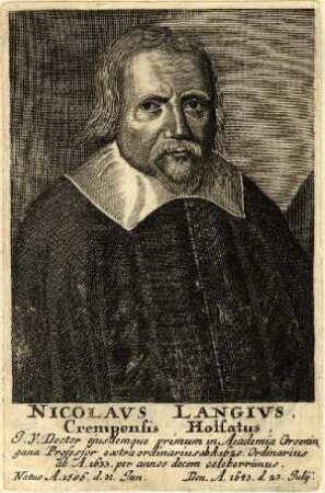 Bildnis von Nikolaus Lange (1586-1643)