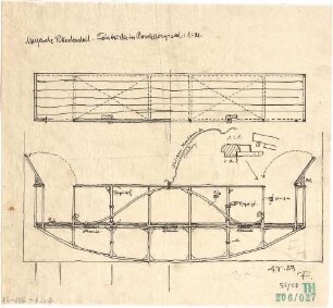 Fischer, Theodor; München; Mayr'sche Hofkunstanstalt - Fahrbrücke im Ausstellungssaal (Ansichten, Detail)
