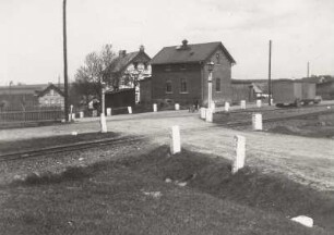 Reinsberg-Dittmannsdorf : Empfangsgebäude und Gleisanlagen der Schmalspurbahn Potschappel - Wilsdruff - Nossen