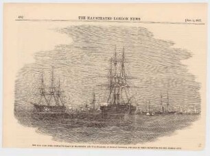 The Hon. East India Company's fleet of transports and War-Steamers in Bombay harbour, previous to their departure for the Persian Gulf