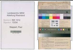 Entnazifizierung Paul Stappert , geb. 13.08.1899 (Verw.Beamter)