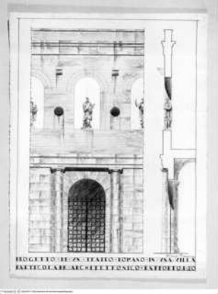 Ein römisches Theater in einer Villa, Details des Eingangs