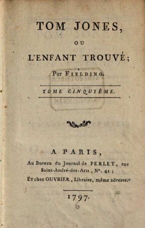 Tom Jones, Ou L'Enfant Trouvé, 5