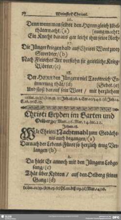 Christi Leyden aim Garten und Oelberge