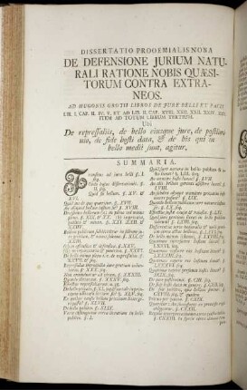 Dissertatio Prooemialis Nona De Defensione ...