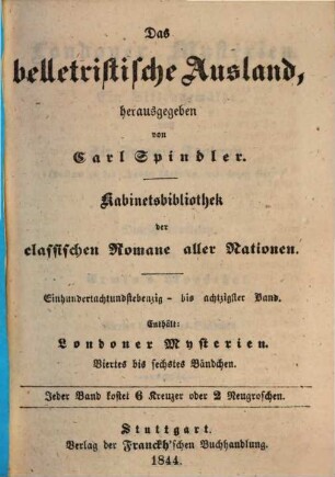 Londoner Mysterien : ein Sittengemälde, 4/6
