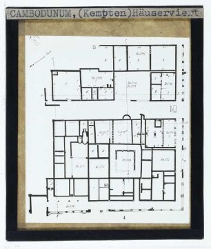 Kempten, römische Stadtanlage Cambodunum : Lageplan, Forumstraße, 1. Querstraße