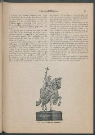 San Luis. - Estatua Del Centenario. [Grabado]