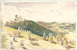 Neureuther, Eugen Napoleon; Deutschland; Österreich; Landschaftsskizzen - Burg Falkenstein (Ansicht)