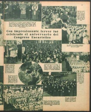 Con impresionante fervor fué celebrado el aniversario del Congreso Eucarístico [Fotografías]