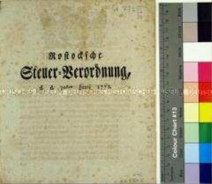 Steuerverordnung der Stadt Rostock