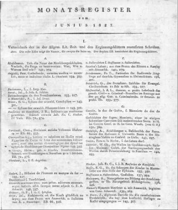 Monatsregistervom Juni 1827