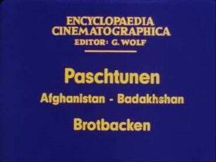 Paschtunen (Afghanistan, Badakhshan) - Brotbacken