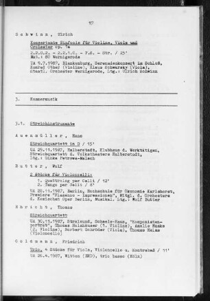 3. Kammermusik