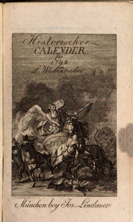 Historischer Calender, 1798