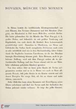 Novizen, Mönche und Nonnen