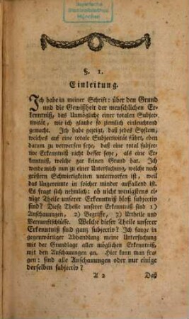 Über die Kantischen Anschauungen und Erscheinungen