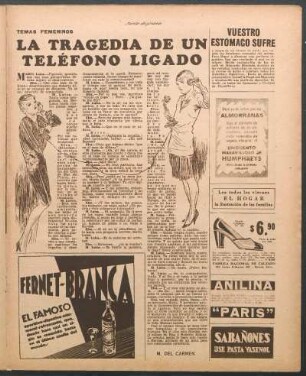 La tragedia de un teléfono ligado : Temas femeninos