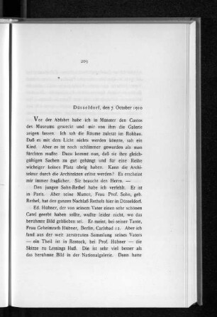 Düsseldorf, den 7. October 1910