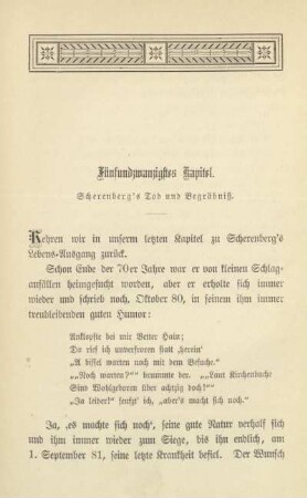 Fünfundzwanzigstes Kapitel. Scherenbergs's Lob und Begräbniß
