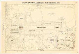 Volkspark einer Großstadt: Grundriss 1:1000
