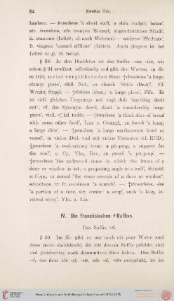 IV. Die französischen t-Suffixe