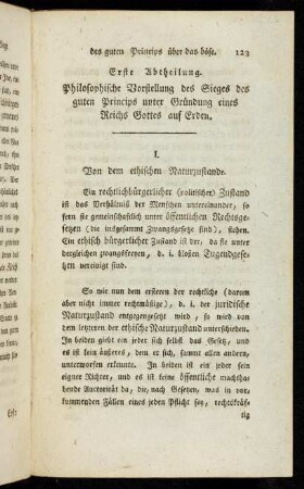 Erste Abtheilung. Philosophische Vorstellung des Sieges ...