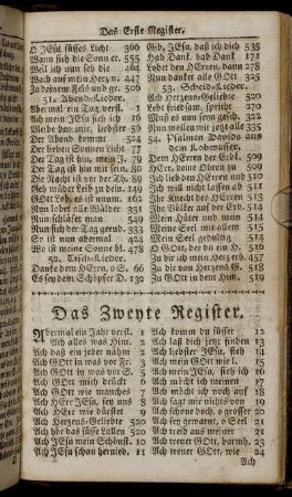 Das Zweyte Register.