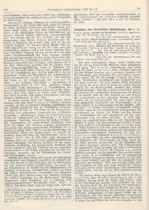 180-182 [Rezension] Gestalten des christlichen Abendlandes