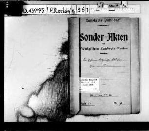Antrag auf Errichtung einer gehobenen katholischen Mädchenschule zu Hilden. Bd. 1