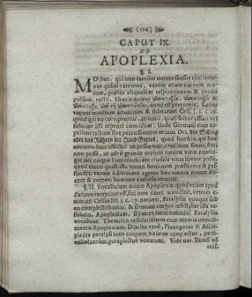 Caput IX. De Apoplexia.