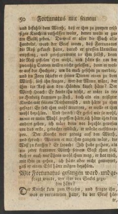 Wie Fortunatus gefangen ward ...