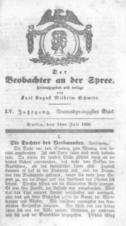 29. Stück, 14. Juli 1856
