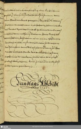 Landtags Abschidt Anno 1590