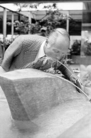 Zurzach, Schweiz: Oberbürgermeister Keidel am Trinkbrunnen
