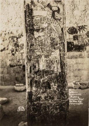 Reliefstele in Chichén Itzá (Sammlung Richard Wegner 1869/1931)