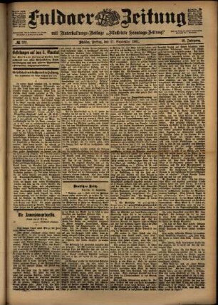 Ausgabe vom Freitag, den 27. September 1901.