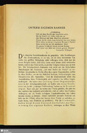 Unterm Eigenen Banner