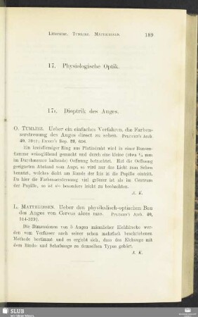 17. Physiologische Optik