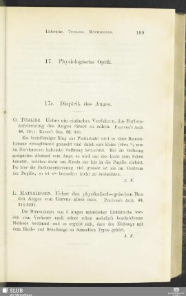 17. Physiologische Optik