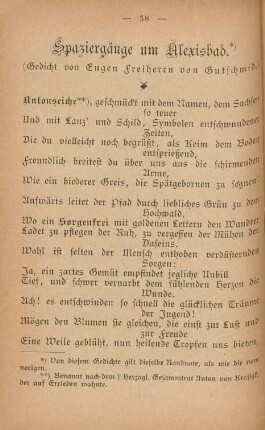 Spaziergänge um Alexisbad