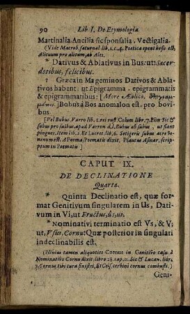 Caput IX. De Declinatione Quarta.