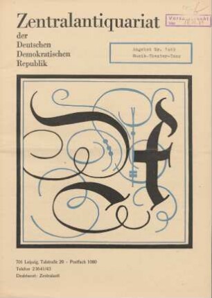 Nr. 1069: Musik-Theater-Tanz