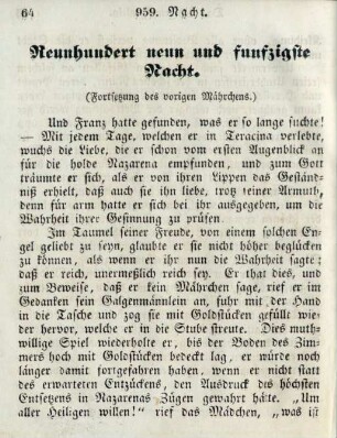 Neunhundert neun und funfzigste Nacht