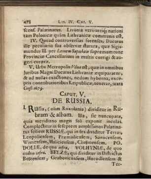 Caput V. De Russia