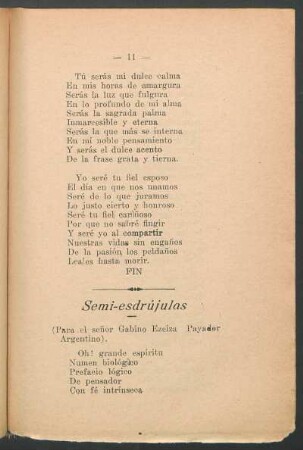 Semi-esdrújulas : (Al señor Gabino Ezeiza, Payador Argentino).