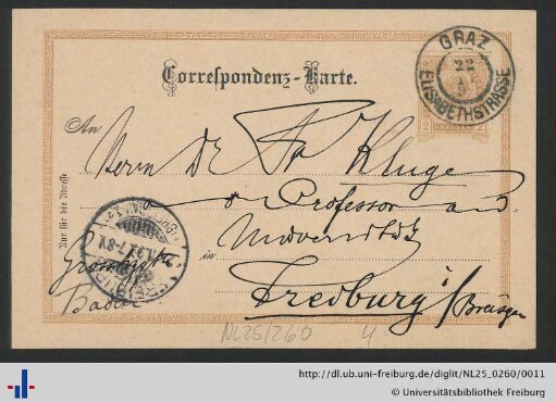 Briefkarte, 22.11.1899