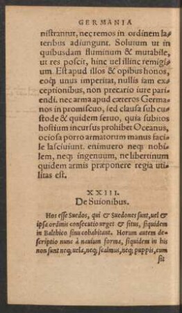 XXIII. De Suionibus.
