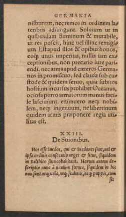 XXIII. De Suionibus.